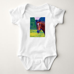 Pferdegesicht Baby Strampler