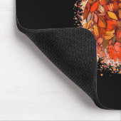 Pferdegesicht Herbstlaub Erntedank Tag Pferd Mousepad (Ecke)