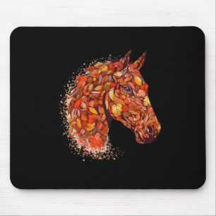 Pferdegesicht Herbstlaub Erntedank Tag Pferd Mousepad