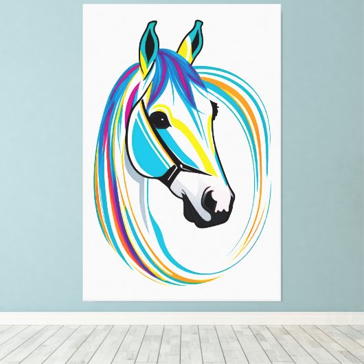 Pferdegesicht Leinwanddruck (Insitu (Holzboden))