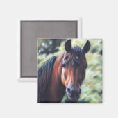 Pferdegesicht Magnet (Vorderseite/Rückseite)