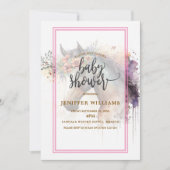 Pferdegesicht mit Blume Kranz. Einladung (Vorderseite)