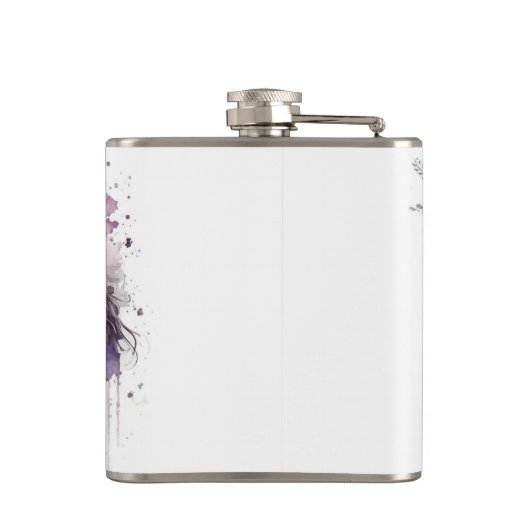 Pferdegesicht mit Blume Kranz Flachmann (Rückseite)