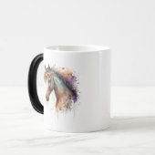 Pferdegesicht mit Blume Kranz Verwandlungstasse (Vorderseite Links)