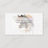 Pferdegesicht mit Blume Kranz Visitenkarte (Rückseite)