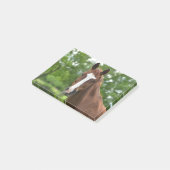 Pferdegesicht mit Markierung Post-it Klebezettel (angewinkelt)