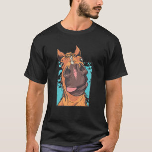 Pferdegesicht Nahaufnahme Lustiges Pferdegesicht T-Shirt