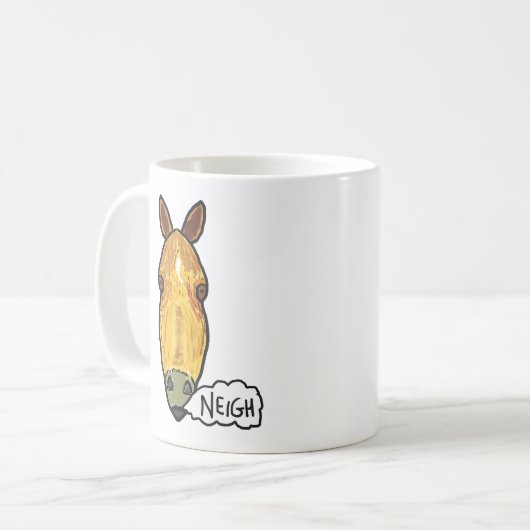 Pferdegesicht Neigh Kaffeetasse (Vorderseite Links)