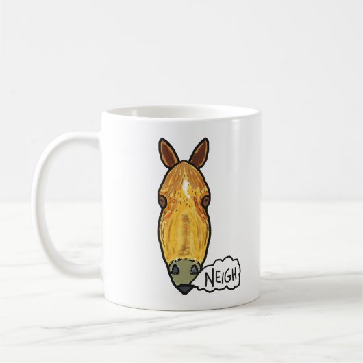 Pferdegesicht Neigh Kaffeetasse (Links)