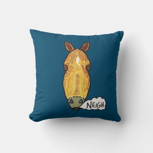 Pferdegesicht Neigh Kissen (Vorderseite)