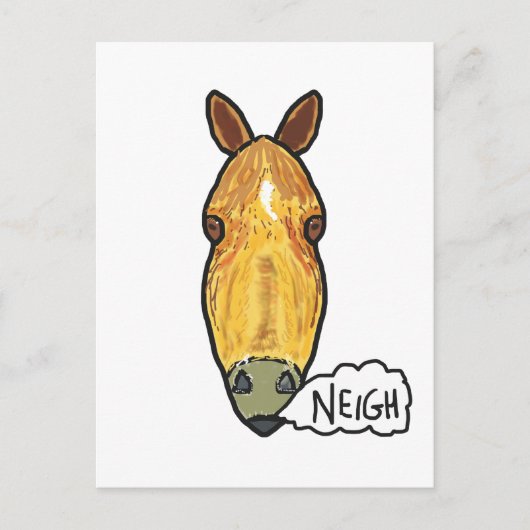 Pferdegesicht Neigh Postkarte (Vorderseite)
