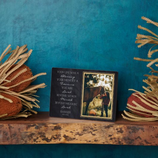 Pferdegeweih-Foto Fotoplatte (Seite)