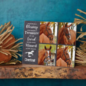 Pferdegeweih-Geschenk Pferderücken Beileid Keepake Fotoplatte (Seite)