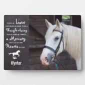 Pferdegeweih-Keepake - Beileid Pferd Foto Fotoplatte (Vorderseite)