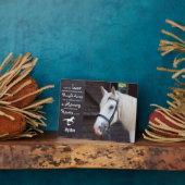 Pferdegeweih-Keepake - Beileid Pferd Foto Fotoplatte (Seite)