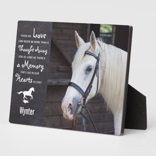 Pferdegeweih-Keepake - Beileid Pferd Foto Fotoplatte (Seite)