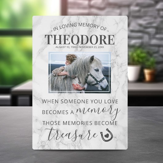 Pferdegeweihungsgeschenk - Foto Fotoplatte