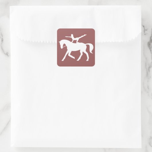 Pferdegewölbe Quadratischer Aufkleber (Tasche)