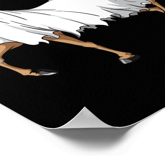 Pferdeghost Kostümspass Reitpferd Lover Hal Poster (Ecke)