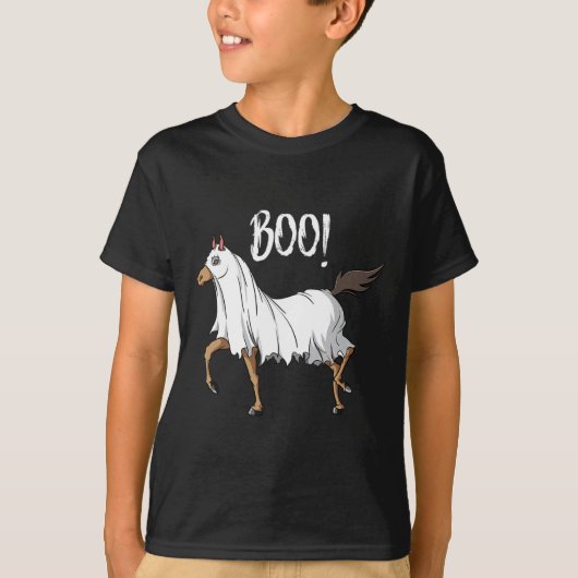 Pferdeghost Kostümspass Reitpferd Lover Hal T-Shirt (Vorderseite)