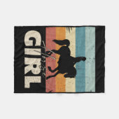PferdeGirl1 Fleecedecke (Vorderseite (Horizontal))