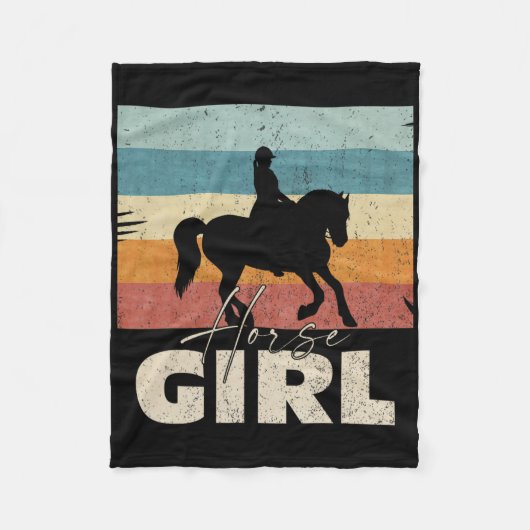 PferdeGirl1 Fleecedecke (Vorderseite)