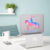 PferdeGirl Aufkleber (Laptop auf Schreibtisch)