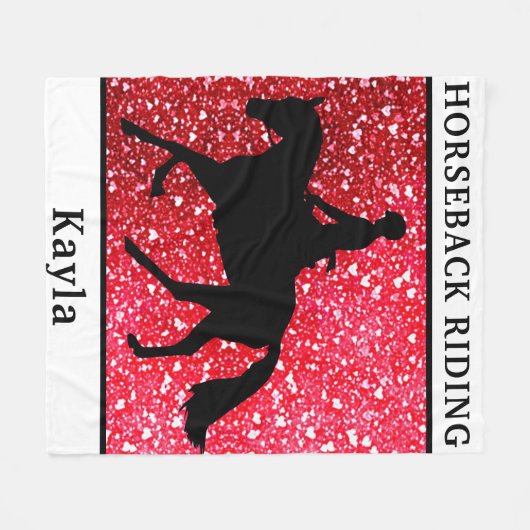 PferdeGirl Fleecedecke (Vorderseite (Horizontal))