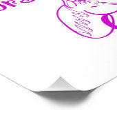 PferdeGirl Lila mit Pferdekopf-Schriftart Fotodruck (Ecke)