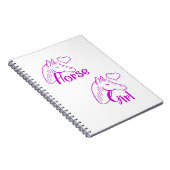PferdeGirl Lila mit Pferdekopf-Schriftart Notizblock (Rechte Seite)