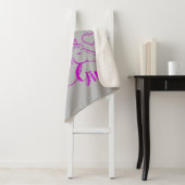 PferdeGirl Lila mit Pferdekopf-Schriftart Sherpadecke (Beispiel)