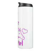 PferdeGirl Lila mit Pferdekopf-Schriftart Thermosbecher (Nach rechts gedreht)