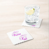 PferdeGirl Lila mit Pferdekopf-Schriftart Untersetzer (Vor Ort)