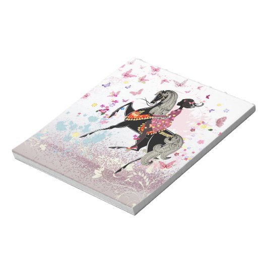 PferdeGirl Notizblock (Rotiert)