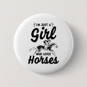 PferdeGirl | Reiten Reiter Pferdegeschenk Idee Button (Vorderseite)