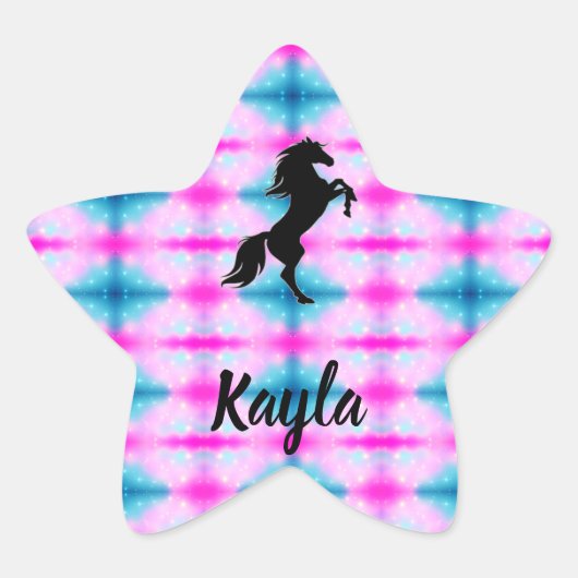 PferdeGirl Stern-Aufkleber (Vorderseite)