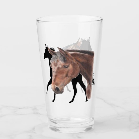 Pferdeglas-Schale Glas (Vorderseite)