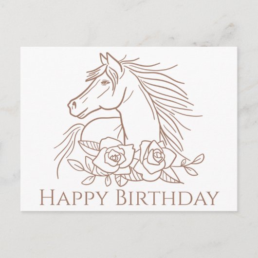 Pferdeglücke Geburtstag Pony Pferde Pferde Postkarte (Vorderseite)