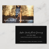 Pferdegroom Foto Beruflich Visitenkarte (Vorne/Hinten)