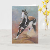 Pferdegrußkarte Karte (Gelbe Blume)