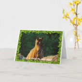 Pferdegrußkarte Karte (Gelbe Blume)