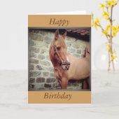 Pferdegrüßkarte Karte (Gelbe Blume)