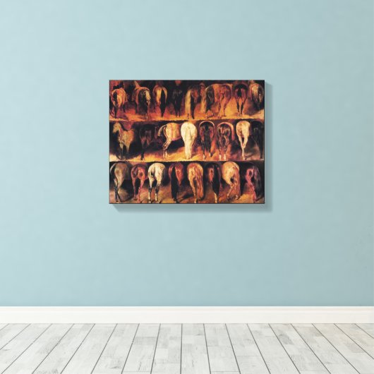 Pferdehaeuser Leinwanddruck (Insitu (Holzboden))