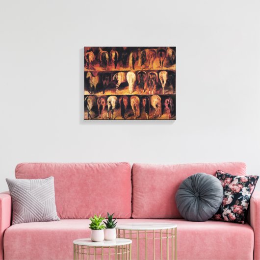 Pferdehaeuser Leinwanddruck (Insitu (Wohnzimmer))