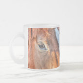 Pferdehahn-Foto auf einer BC Ranch Mattglastasse (Links)