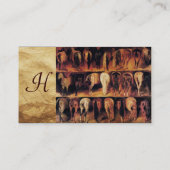 Pferdehälfte, Parchitongramm Visitenkarte (Rückseite)