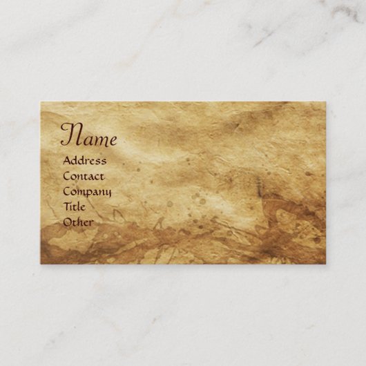 Pferdehälfte, Parchitongramm Visitenkarte (Vorderseite)