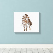 PferdeHalloween Leinwanddruck (Insitu (Holzboden))