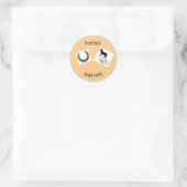 Pferdehaltung Erholung Runder Aufkleber (Tasche)