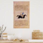 Pferdehändler zeichnete seinen Bogen Poster (Küche)